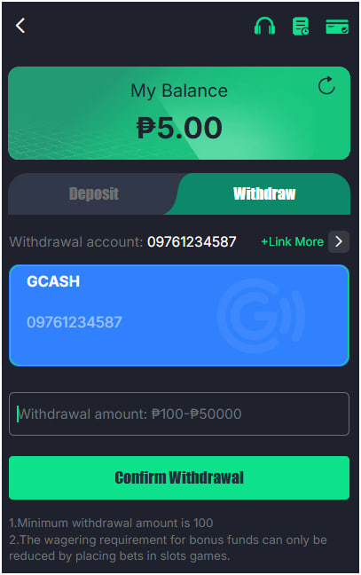 GGPanalo Withdraw Confirm