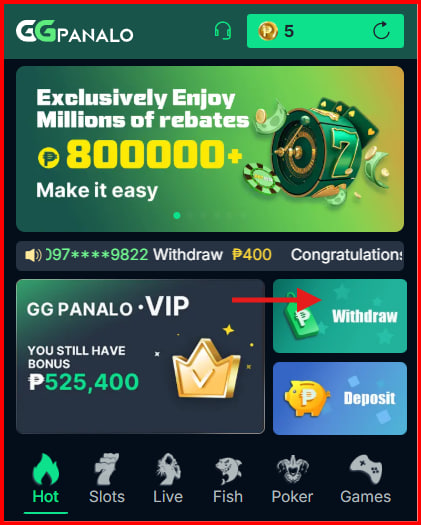 GGPanalo Withdrawal